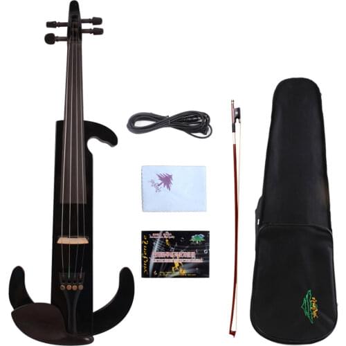 New 4 string 16'' Electric Viola Silent Solid Wood Body Powerful Sound Case viola Bow