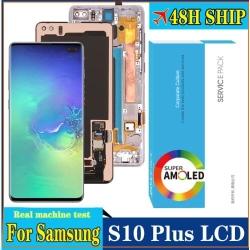 Original Display for Samsung Galaxy S10+ LCD Display Screen Touch Digitizer Assembly Samsung Galaxy 10 Plus Repair Part
