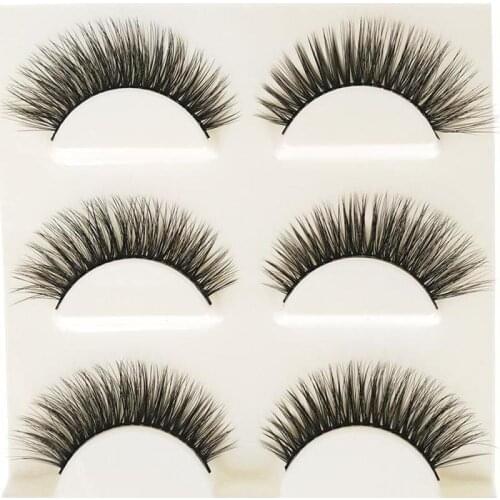 OutTop Makeup 3D Natural Long Fake Eye Lashes Handmade Thick False Eyelashes Black Makeup Tool 2018 July28