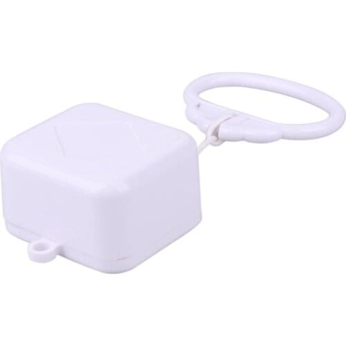 Plastic Pull String Clockwork Cord Music Box Pull Ring Music Box White ABS Baby Kids Bed Bell DIY Plush Rattle Toy Birthday Gift