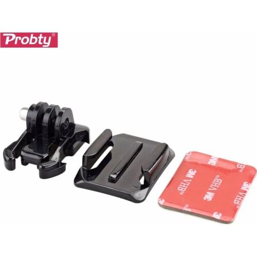 Probty 3 In 1 Curved Adhesive Mount + Buckle Basic Mount + 3M VHB Sticker For GoPro Hero 4 3 plus 3 2 SJCAM Action Camera