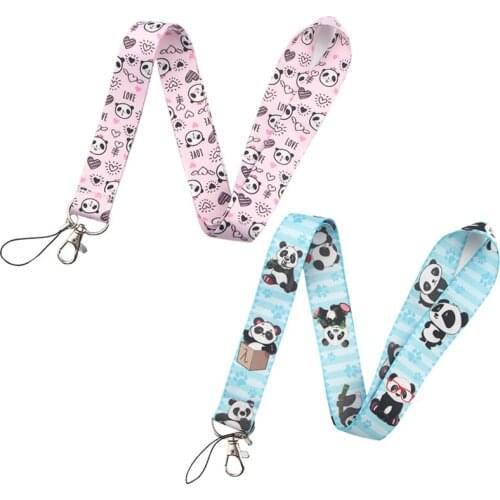 Cute panda Classical Style Lanyard keys The 90s Phone Working Badge Holder Neck Straps With Phone Hang Ropes webbings ribbons