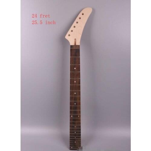 Electric guitar neck 24 Fret 25.5" Truss Rod Rose Fretboard Maple Solid wood