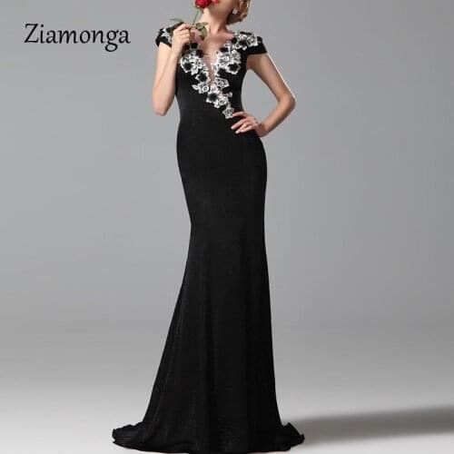 Ziamonga Mermaid Boho Wedding Party Dresses Jacquard Lace V Neck Bridal Dress Appliques Simple Wedding Gowns 2020 Vestido Novia