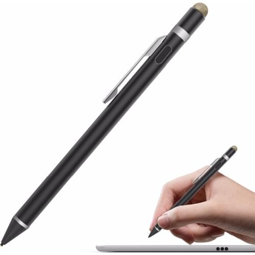 MoKo Universal Active Stylus, 2 in 1 High Precision Sensitivity 1.5mm Capacitive Pen, Metal Stylus Pen for Touch Screen Devices
