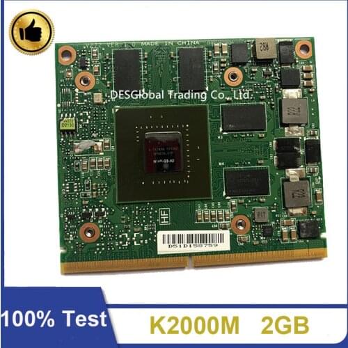 Original K2000M K 2000M N14P-Q3-A2 2GB CN-0D30WG 0D30WG Graphic Card for Dell Precision M4700 M4800 HP Elitebook 8560W