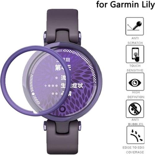 Protective Film Cover for Garmin Lily Smartwatch Protection 3D Curved Soft Watch Full Display Screen Protector Case Accessorise