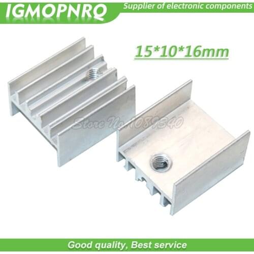 10pcs white Aluminum Heatsink Radiator 15*10*16mm Transistor TO-220 For TO220 Transistors IGMOPNRQ