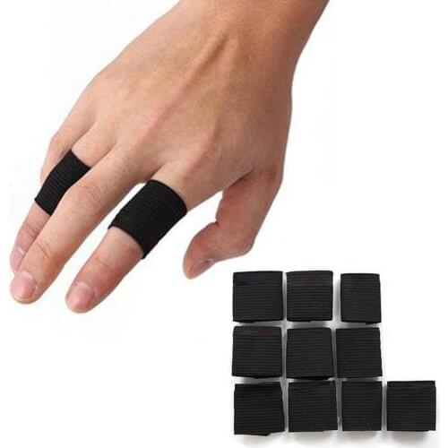 10Pcs Stretchy Finger Protector Sleeve Support Arthritis Sport Aid Guard Band for Basketball Tennis Baseball Cricket Sporting