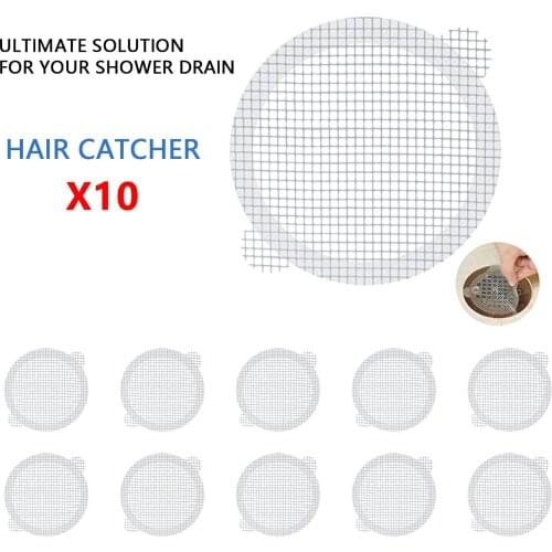10 Pcs Disposable Anti-blocking Filter For Bathroom Hair Catcher Mesh Stickers Anti-blocking Filter Sticker Sewer Sink Filter