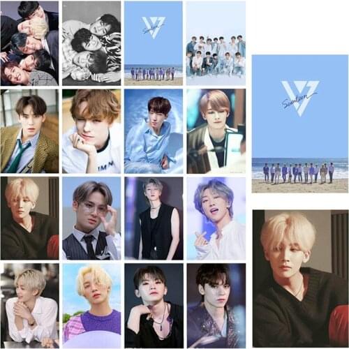 16 Pcs/Set SEVENTEEN 3RD ALBUM An Ode Photo Pictures Cards Boy LOMO Cards Self Made LOMO Pictures Photocard Fan Supplies