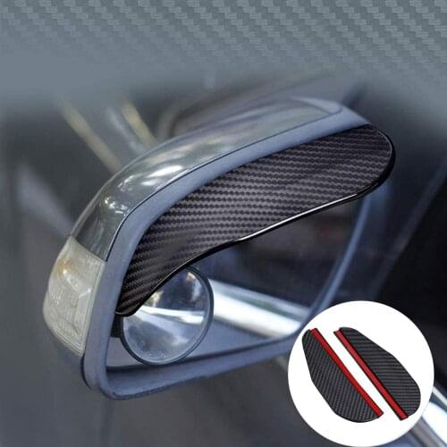 2Pcs Car Rearview Mirror Eyebrow Rain Shade Back Mirror Rain Cover Blades Flexible Vehicle Rainproof Flexible Protector Shield
