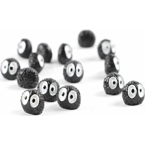 400pcs Wholesale Coal Ball Micro-landscape Ecological Bottle DIY Cake Decoration Dust Resin Craft Supplies Miniature Figurines