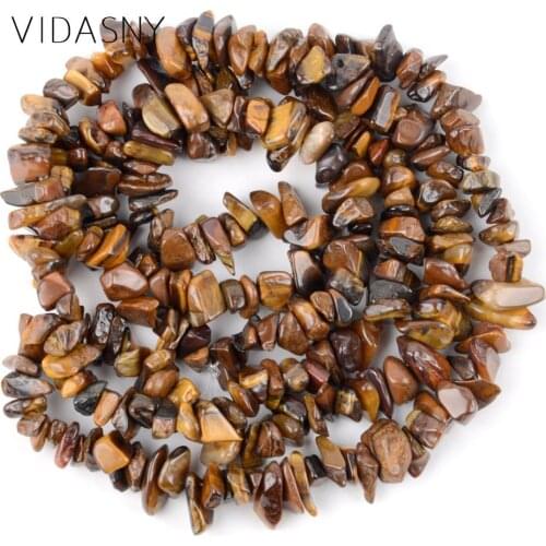 Natural Gem Irregular Yellow Tiger Eye Chip Stone Beads For Jewelry Making 3-5-8-12mm Freeform Beads Diy Necklace Bracelet 16