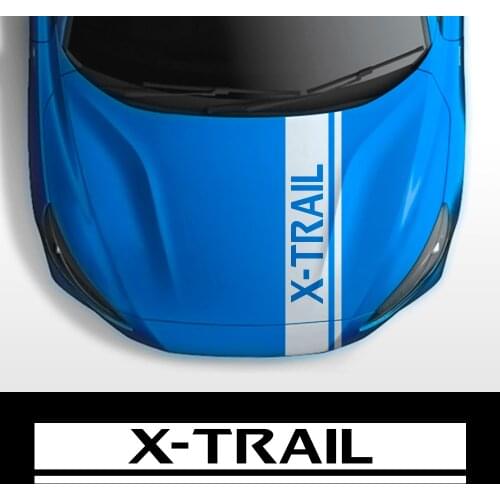 Auto Engine Cover Hood Decor Stickers For Nissan X-Trail T31 T30 Car Bonnet Sport Stripe Racing Styling Exterior Car Accessories