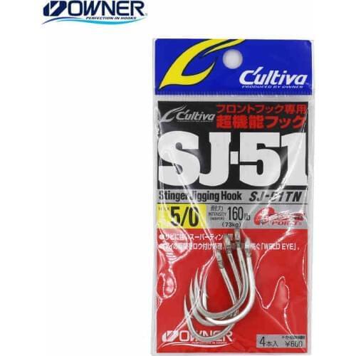 Owner SJ-51 Sturgeon Fishing Hook Carbon Steel Jigging Anzol Sharpen Pesca Jigbait Lure Big Carp Pesca Fish Hooks Peche 1/0-7/0