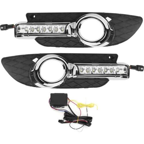 Turn Signal Lamp LED DRL Daytime Running Light Yellow White 2 Colors Fit for Mitsubishi Lancer 2007‑2012 LED DRL
