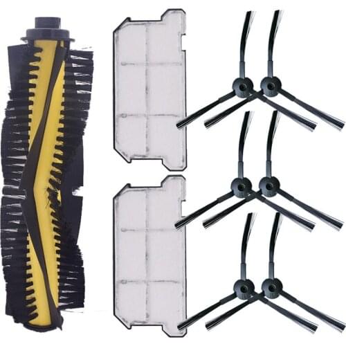 Hot TOD-1 x Main Brush + 6 x Side Brush + 2 x Hepa Filter Dustproof for Ilife V7 V7S V7S Pro Robot Vacuum Cleaner Spare Parts Re