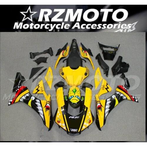 Injection New ABS whole Fairings Kit Fit for YAMAHA YZF-R1 2015 2016 2017 2018 2019 15 16 17 18 19 Bodywork set Yellow shark