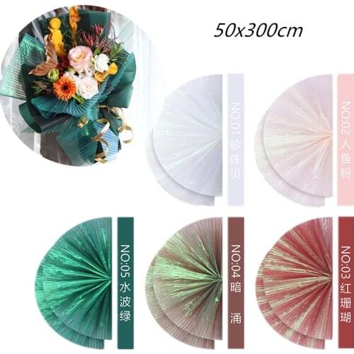Korean DIY Flower Wrapping Mesh Twisted flowers bunch packaging mesh Bouquet Florist Supplies shell mesh Wedding Decoration