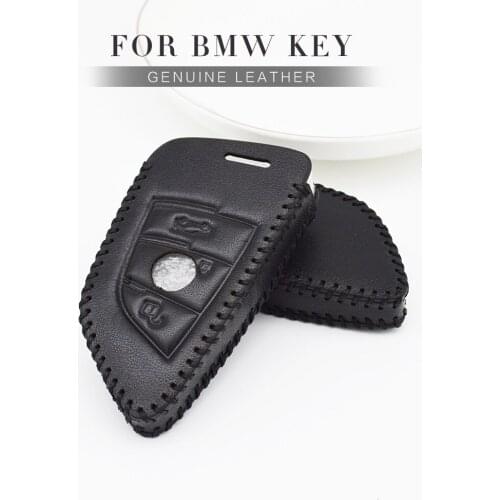 Leather Key Cover Case For BMW 1 3 5 7 Series E38 E39 E46 E83 E60 E34 F30 F10 E53 F10 G30 G38 X1 X3 X4 X5 X6 Keychain Holder