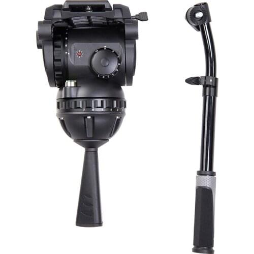 Miliboo M18 Professional Broadcast Movie Fluid Head & Release Plate Load 15 kg with 100mm Bowl Size for Tripod Camera Stand