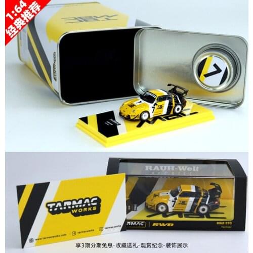1/64 Tarmac works TW cars RWB 993 #7 OIL CAN included RAUH-WELT Limited collection of die-cast car model