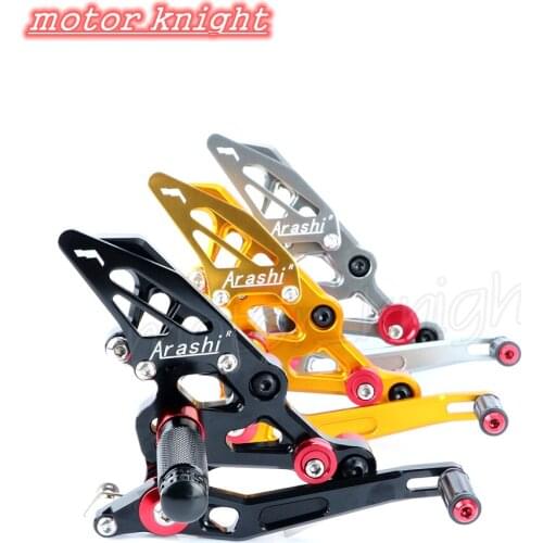 Motorcycle Parts For fz07 FZ-07 CNC Adjustable Rear Set Rearsets Footrest for MT-07 MT07 MT 07 2014 2015 2016 Arashi Brand
