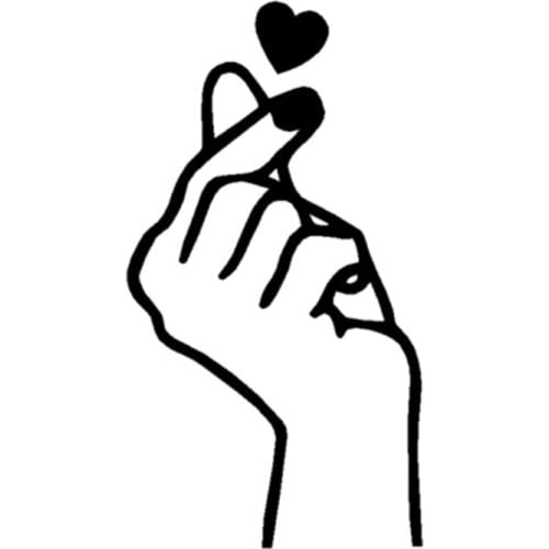 LLY-0160 Car Stickers Snap Fingers Heart Lovely Funny Creative Decoration Decals PVC for Trunk Windshield Exquisite Cars Decal