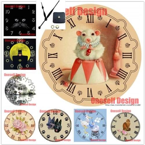 2019 great animal wall sticker clock 5d diamond painting with clock 5d diamond mosaic sale with clock mouse rhinestone pictures
