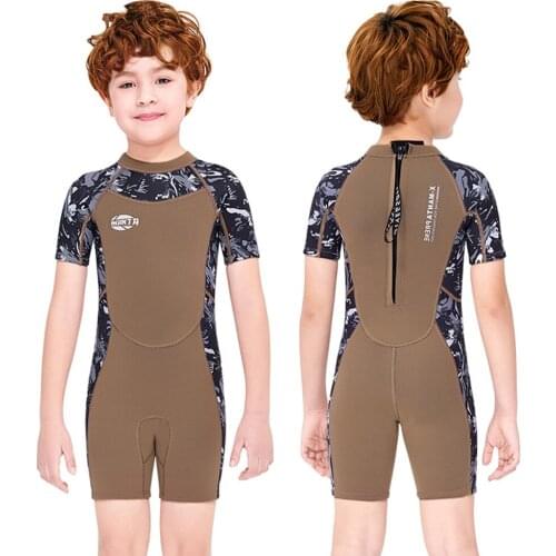 2.5MM Neoprene Boy Wetsuit Children Rash Guards Swimming Windsurf Surf Kids Clothes Swimsuit Bathing Suit Scuba Diving Kitesurf