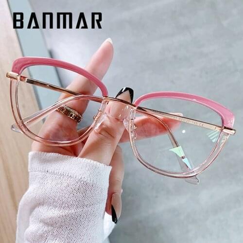BANMAR New Anti-blue Light Office Glasses Female Oversized Frame Decorative Glasses Computer Anti-radiation Glasses