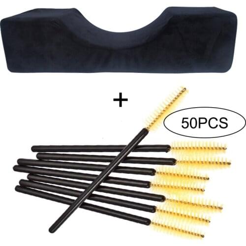 Lash Pillow Neck Memory Foam Grafting Eyelashes Eyelash Extension Pillow and Eyelashes Brushes Makeup Sponge Eye Applicator