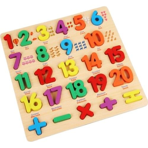 Q9QB 3D-Puzzle Montessori Busy Board Alphabet/Number/Shape Match Recognition Tangram for Activity Center Stimulation Baby Toy