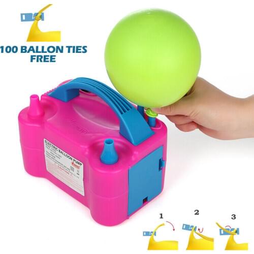 Balloon Air Pump 110V or 220V Electric High Power Two Nozzle Air Blower Balloon Inflator Pump Fast Portable Inflatable Tool