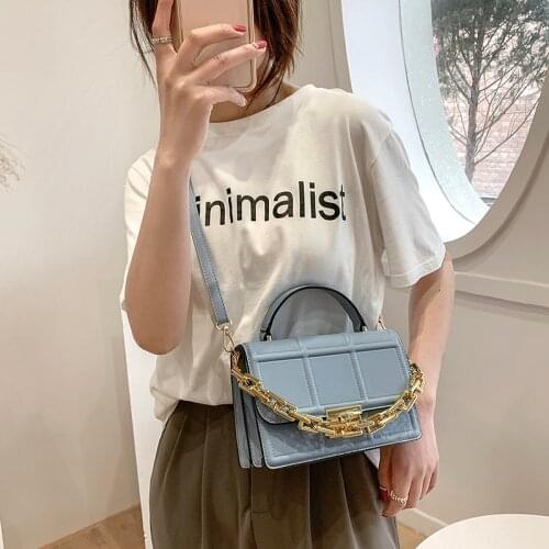 New Chain Shoulder Bags Classic Elegant Crossbody Bags Designer Lock Small Square Flaps Female Luxury Handbags and Purse