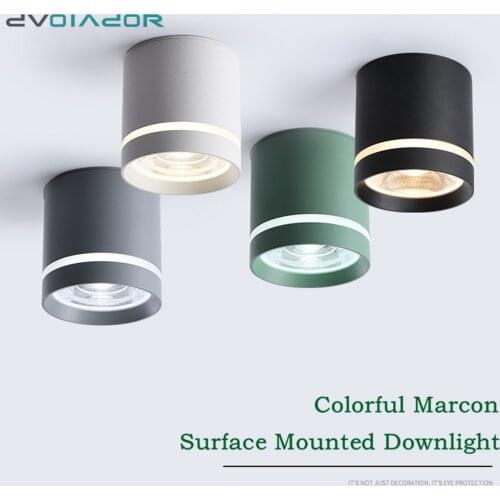 Macaron Spot light led 12W 10W 7W led Downlight Surface Mounted Led ceiling Downlight AC85-265V Indoor Ceiling lamp lights