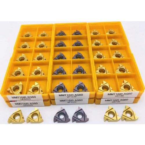 MMT 16IR AG60 VP15TF UE6020 US735 Carbide Insert Thread Turning Tool CNC Parts Tool 16IRAG60 Thread Insert Turning Insert