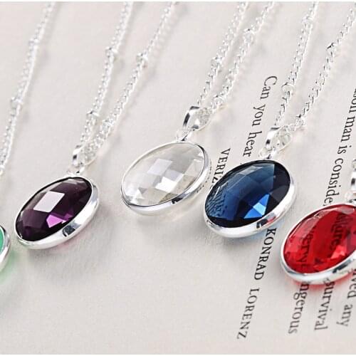 Statement Round Necklace Women Crystal Pendants Choker Necklaces Alloy Link Chain Fashion New Jewelry for Ladies