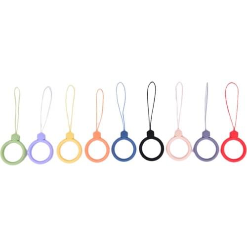 1PCs Cute Phone Strap Silicone Pendant Mobile Phone Straps Lanyard Finger Ring Strap Key Ring Mobile Phone Accessories