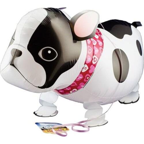 10pcs/Lot, Free Shipping, Pug, Lap Dog Pet Walking Animals Balloons Helium Mylar Ballons Babys toy, birthday Party Decoration