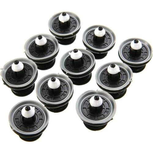 10pcs/lot Car Interior Door Panel Clip Plastic Auto Door Card Trim Clips Black For Audi V-W T-ouran T-iguan G-olf P-assat J-etta