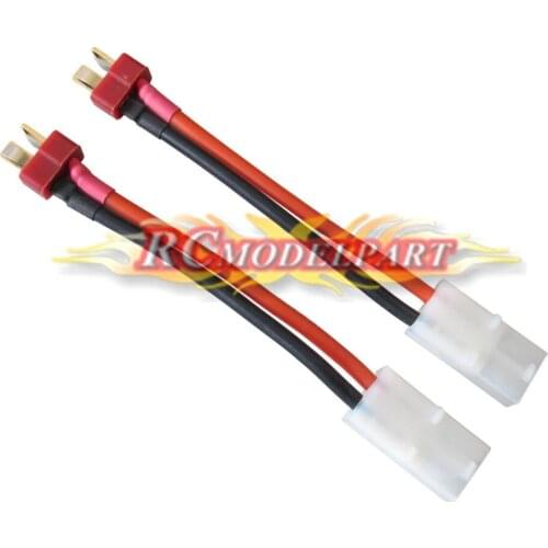 2pcs 130mm Tamiya Female Connector Convert Deans T Style Male Plug Cable for ESC Battery
