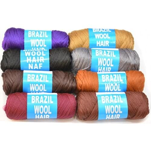 70g/ball Brazilian Wool Hair Yarn for Braiding African Wig Artificial Senegalese Twisting Wig Hair Attachment Knitting Salon