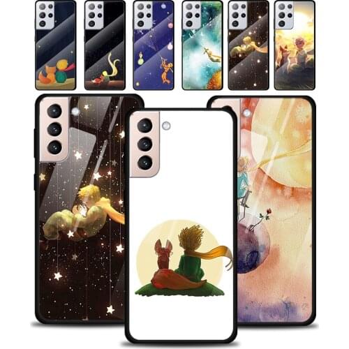 The Little Prince With The Fox Tempered Glass Cover For Samsung Galaxy S21 Plus Ultra M21 M31 M51 A52 A72 Phone Case Coque