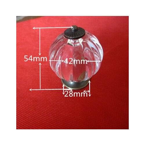 Hardware supplies Crystal Glass Handle Door Knobs for Kitchen Cabinet Drawer Wardrobe Cupboard Dresser