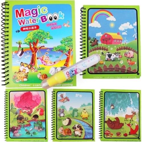 Drawing Toy Magic Water Drawing Book Coloring Book Painting Draw Board for Kids Toys Repeated Graffiti Birthday Gift