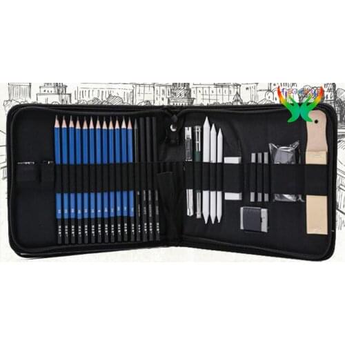 32pc/set sketch drawing pencil Professional art brush pencil adult kids learning pencils school office supplies easy color