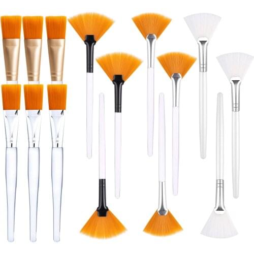 Facial Mask Brush Facial Soft Makeup Applicator Fan Shaped Portable Skin Care Beauty Tool Suitable For Girls Ladies