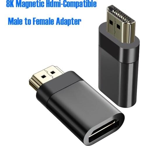 Magnetic HDMI-compatible 2.1 Adapter Male to Female HDMI-compatible 8K Cable Converter for PS3 PS4 HDTV Projetor Laptop Monitor